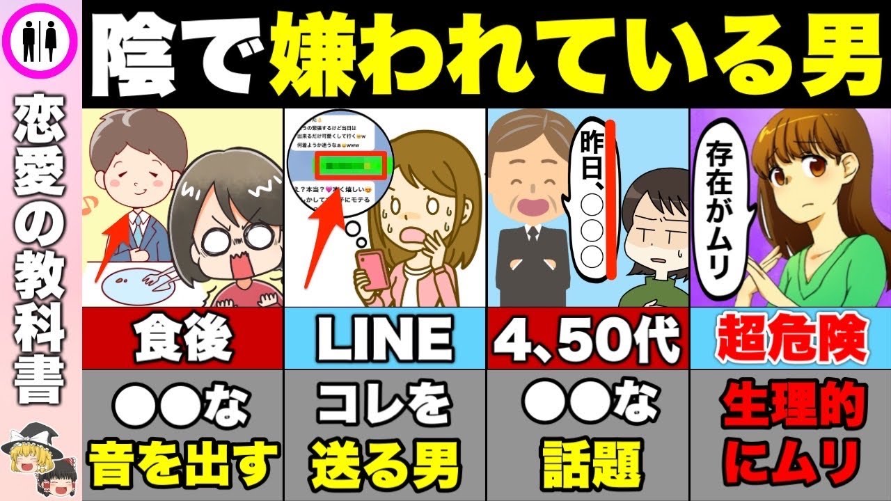 【絶対NG】本当は陰で嫌われている男の特徴【恋愛心理学】