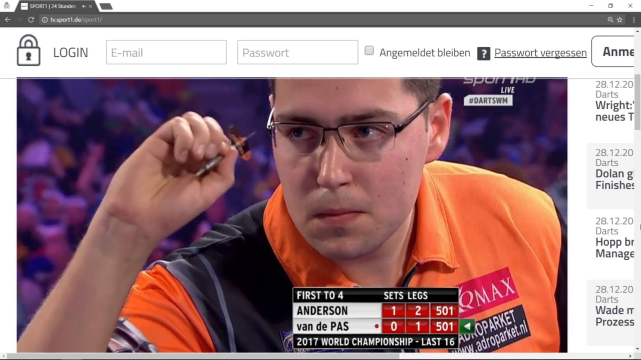 Dart WM 2017: Anderson vs Van de Pas
