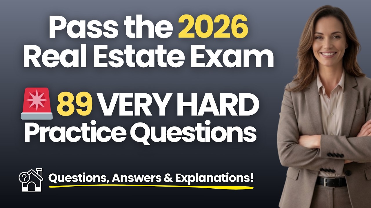 🏡 Pass Your Real Estate Exam With 89 Challenging Practice Questions