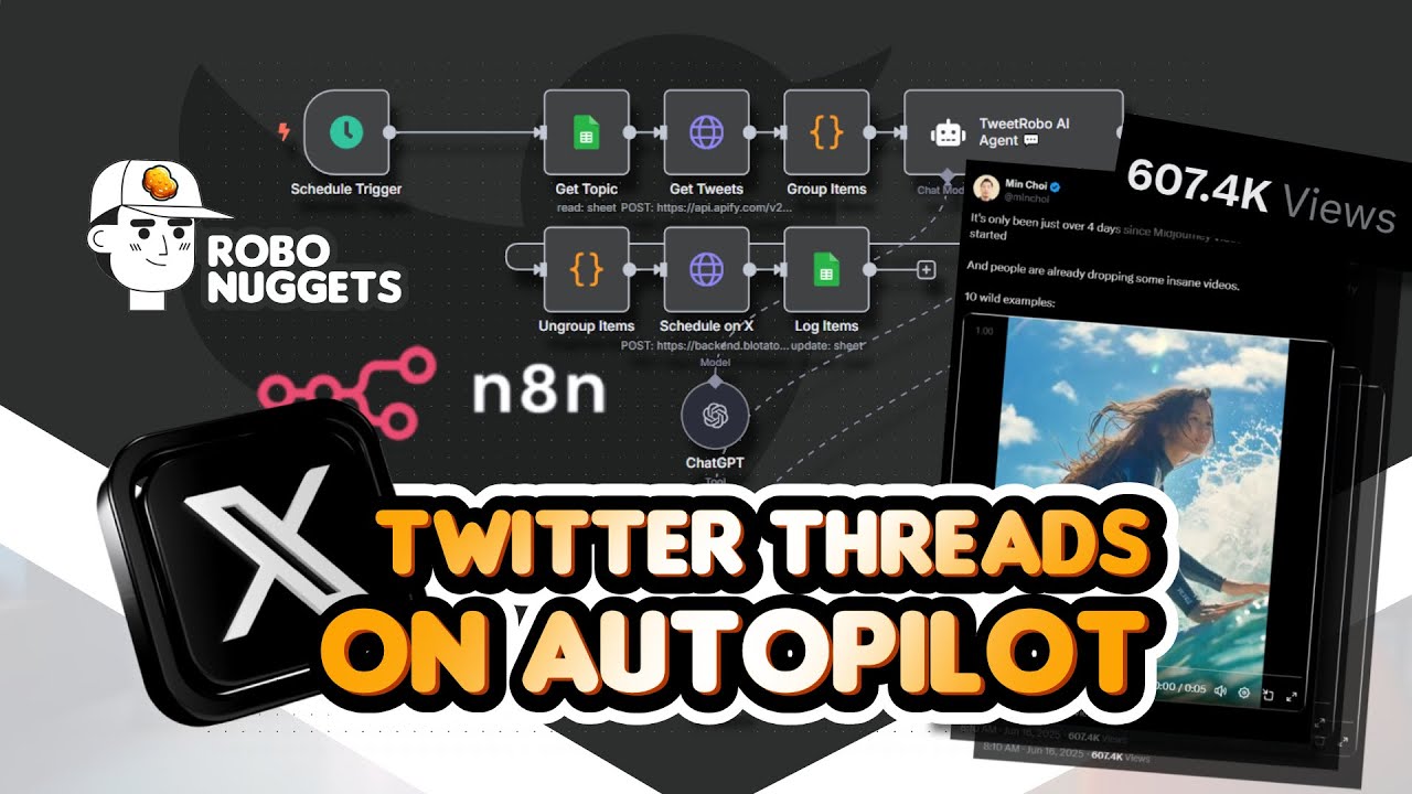 This AI Agent just automated these 500,000+ view Twitter threads, here's how &mdash; n8n NO-CODE tutorial🥚