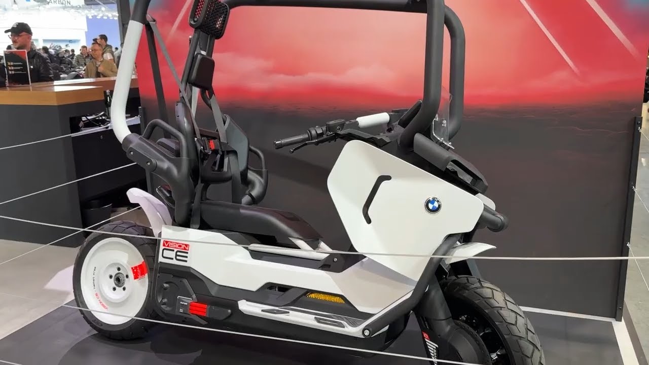 New BMW Vision CE Concept (2026) &ndash; No Helmet Needed? | Walkaround & Details (EICMA 2025)