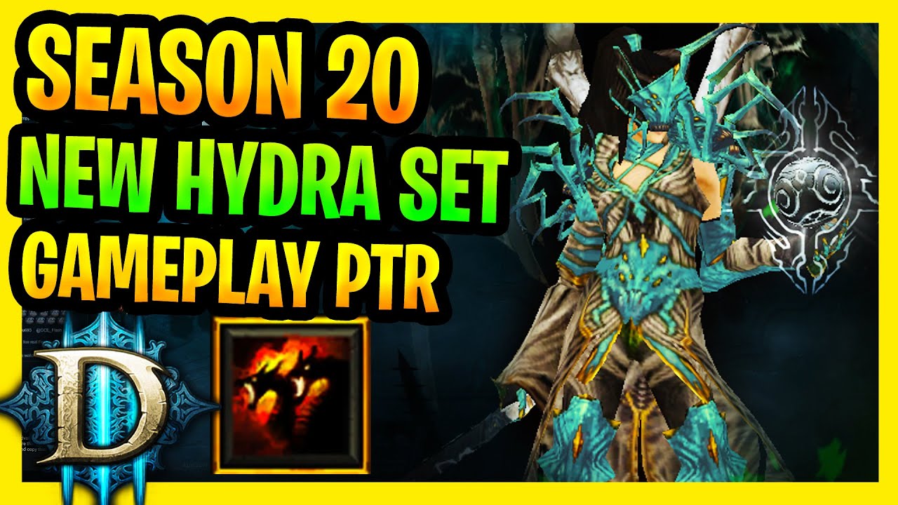 Diablo 3 Season 20 New Hydra Set Gameplay PTR Wizard Best Hydra Builds Typhon's veil