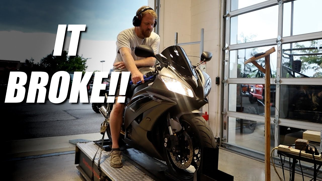 R6 Dyno Runs + My Ebay Exhaust BROKE!!!