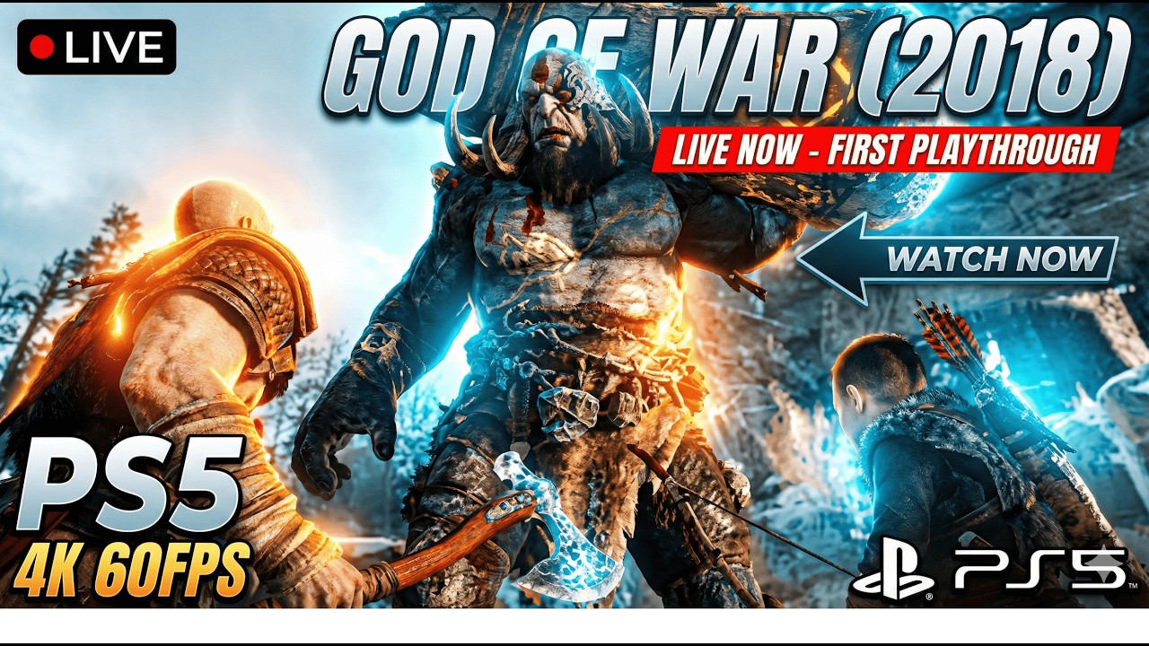 Starting God of War (2018) LIVE | First Playthrough on PS5