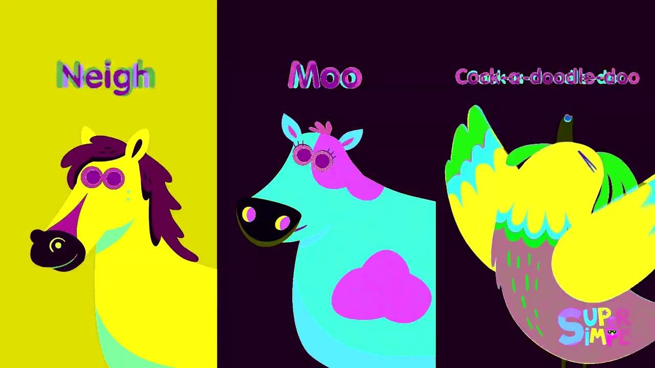 Super Simple Songs The Animals On The Farm Intro Logo Sponsored By Gamavision Csupo Effects