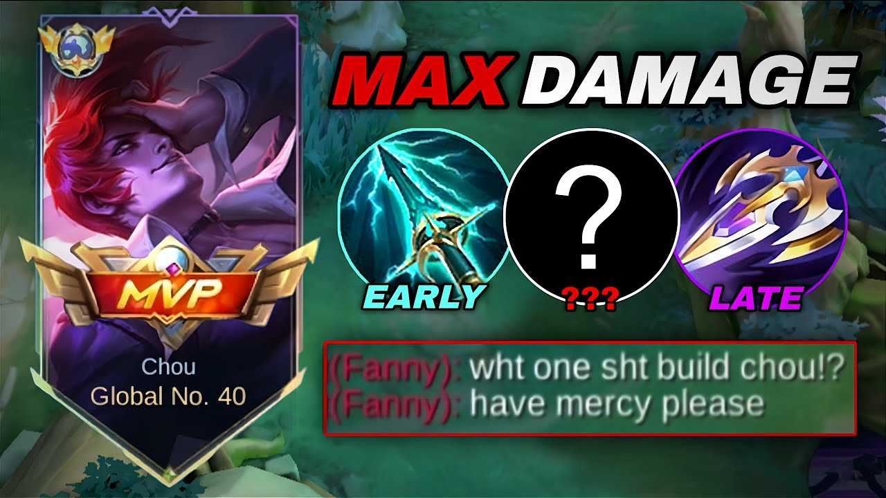 ABUSE THIS BEFORE IT GETS NERFED! CHOU MAX DAMAGE BUILD PERFECT FOR SOLO RANK 🔥🔥