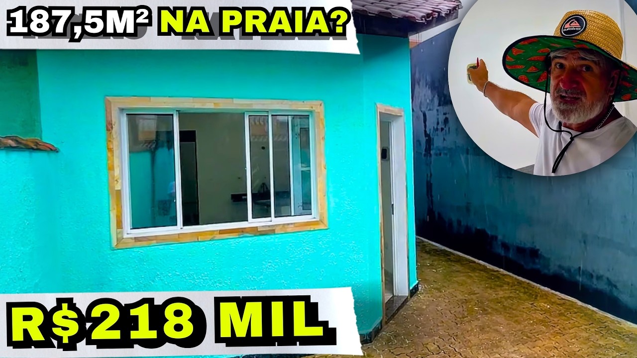 🟢🌴CASA NA PRAIA R$218 MIL - ITANHAÉM/SP RUA ARBORIZADA 🌳