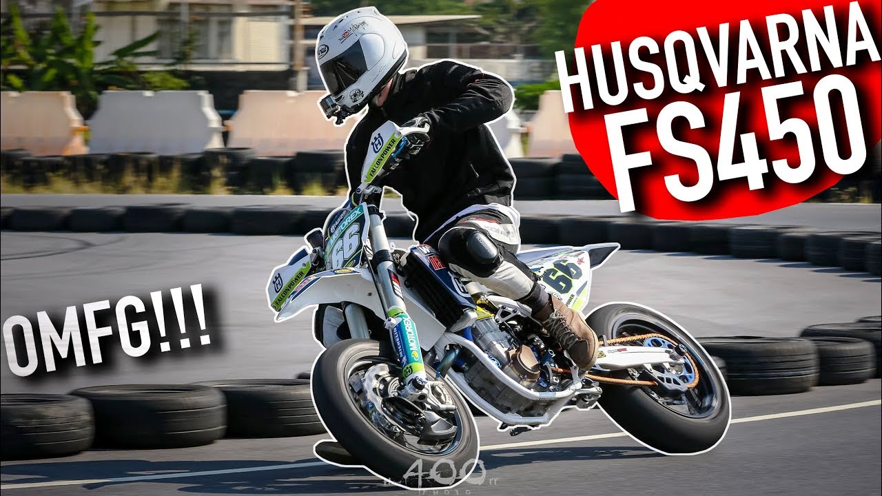 GOING CRAZY while RIDING a 2018 Husqvarna FS450 (SUPERMOTO) | Track Experience