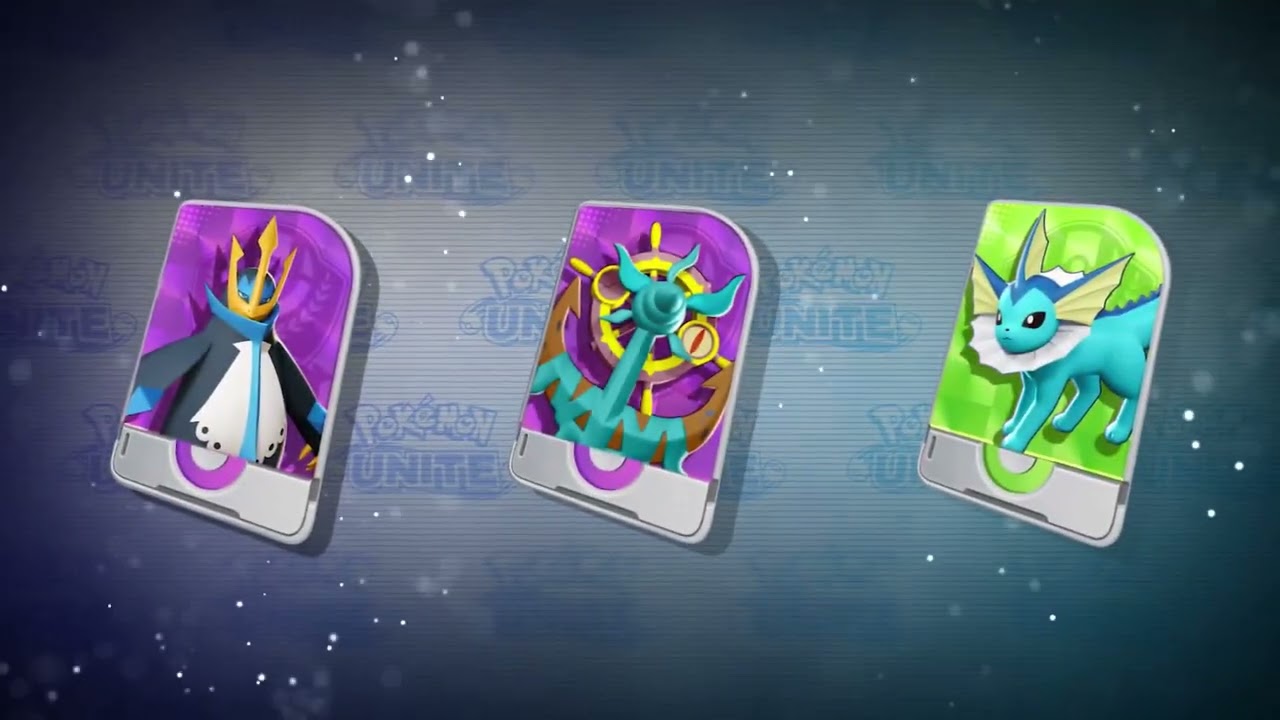 Empoleon Dhelmise and Vaporeon Pokémon UNITE Trailer!