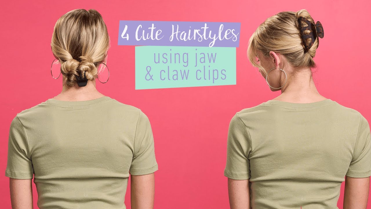 How to: Create 4 Cute Hairstyles Using Jaw and Claw Clips | Scunci Australia