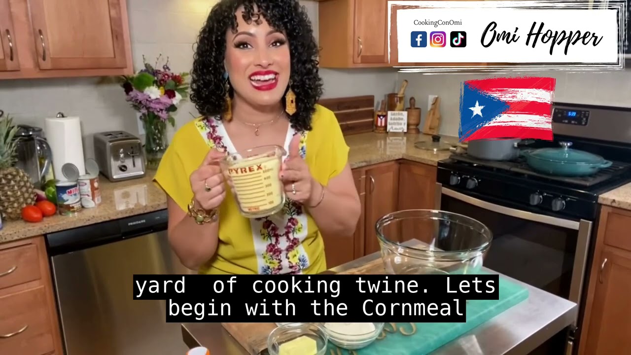 🔥 Cómo hacer GUANIMES de COCO con BACALAO GUISAO *En Hoja* ✅(Receta Puertorriqueña) | Cookingconommi