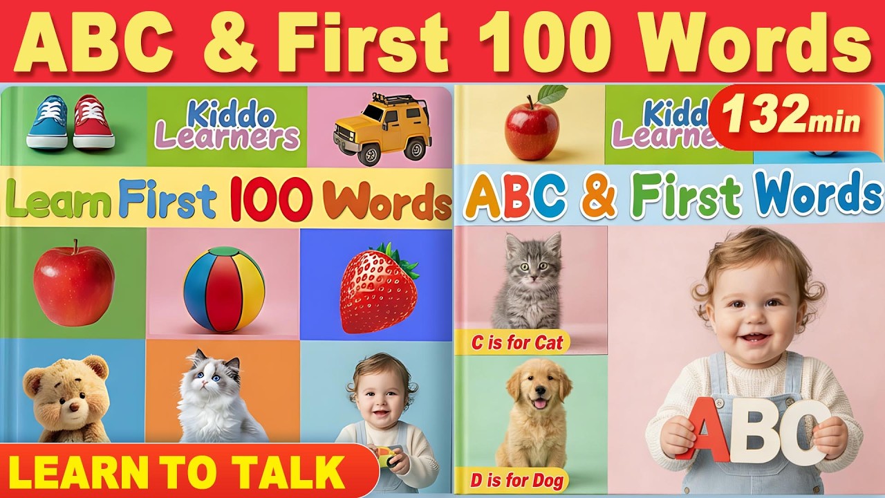 ABC & First 100 Words for Toddlers | Learn Alphabet, Phonics & Early Vocabulary | Speech Development