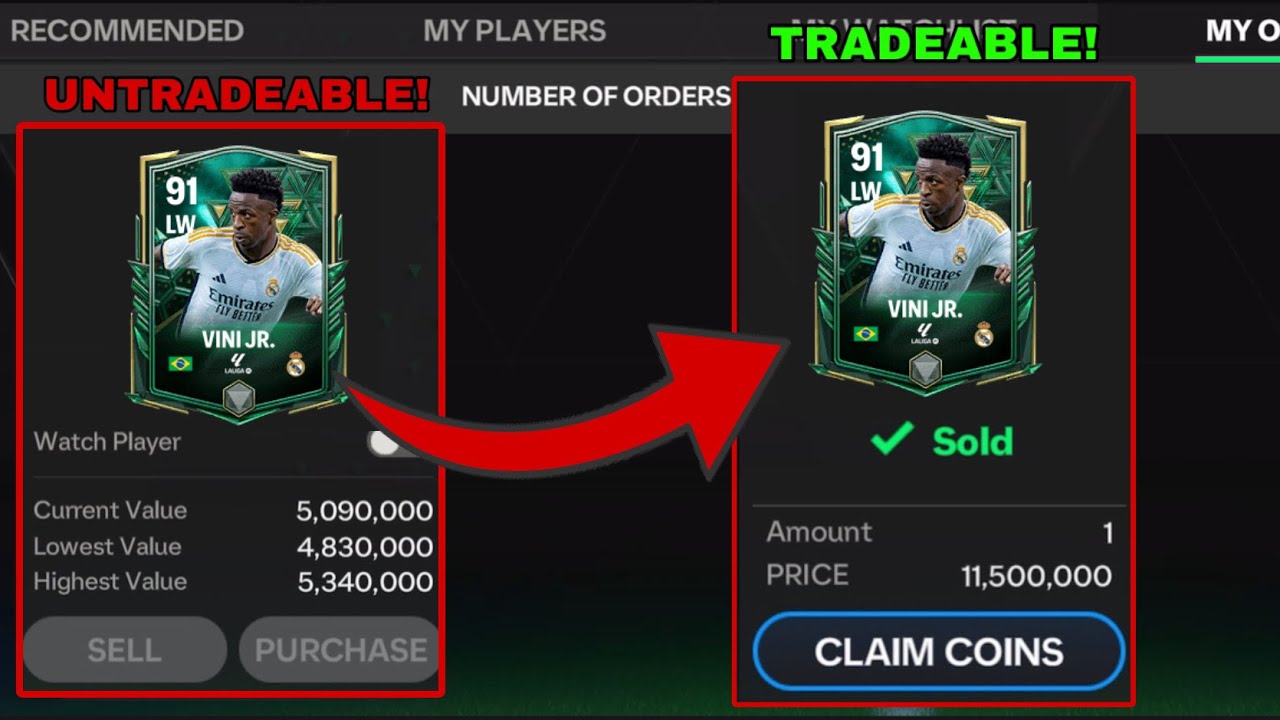 HOW TO SELL NOT TRADING &ldquo;UNTRADEABLE&rdquo; PLAYERS IN FC MOBILE 24?! DO THIS!
