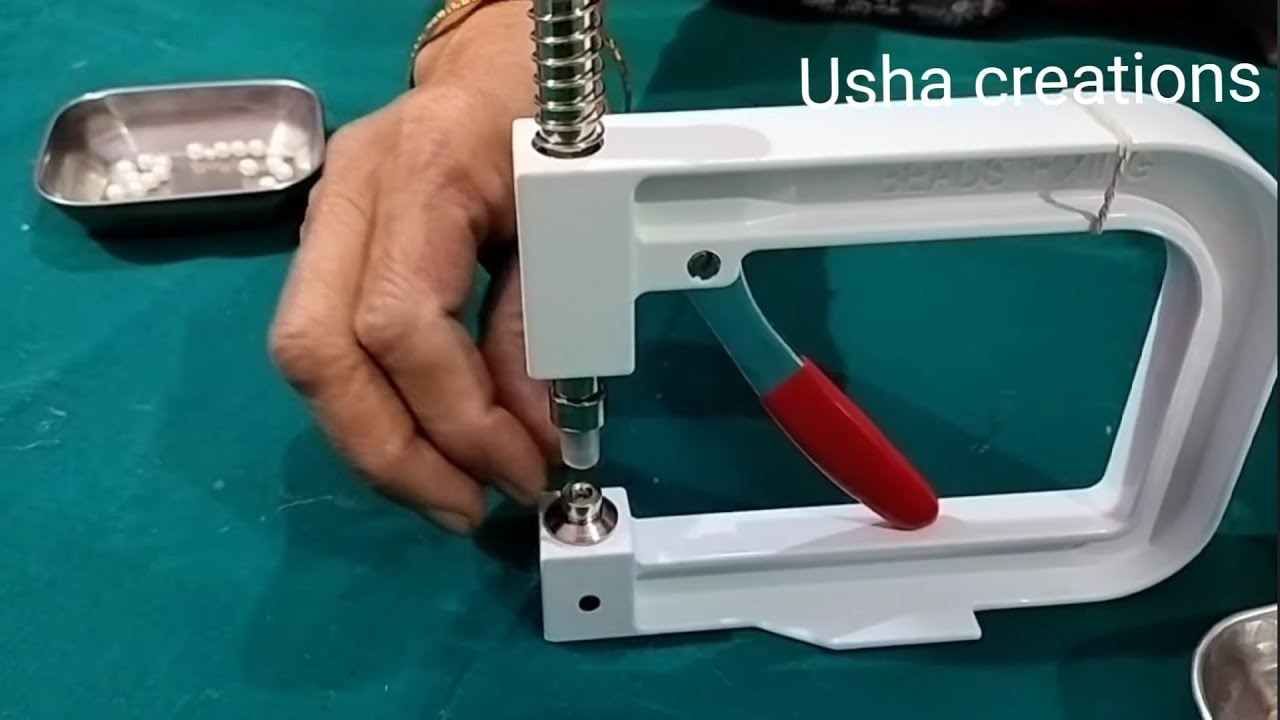 Organza cloth flower | how to use pearl fixing machine| easy rose making
