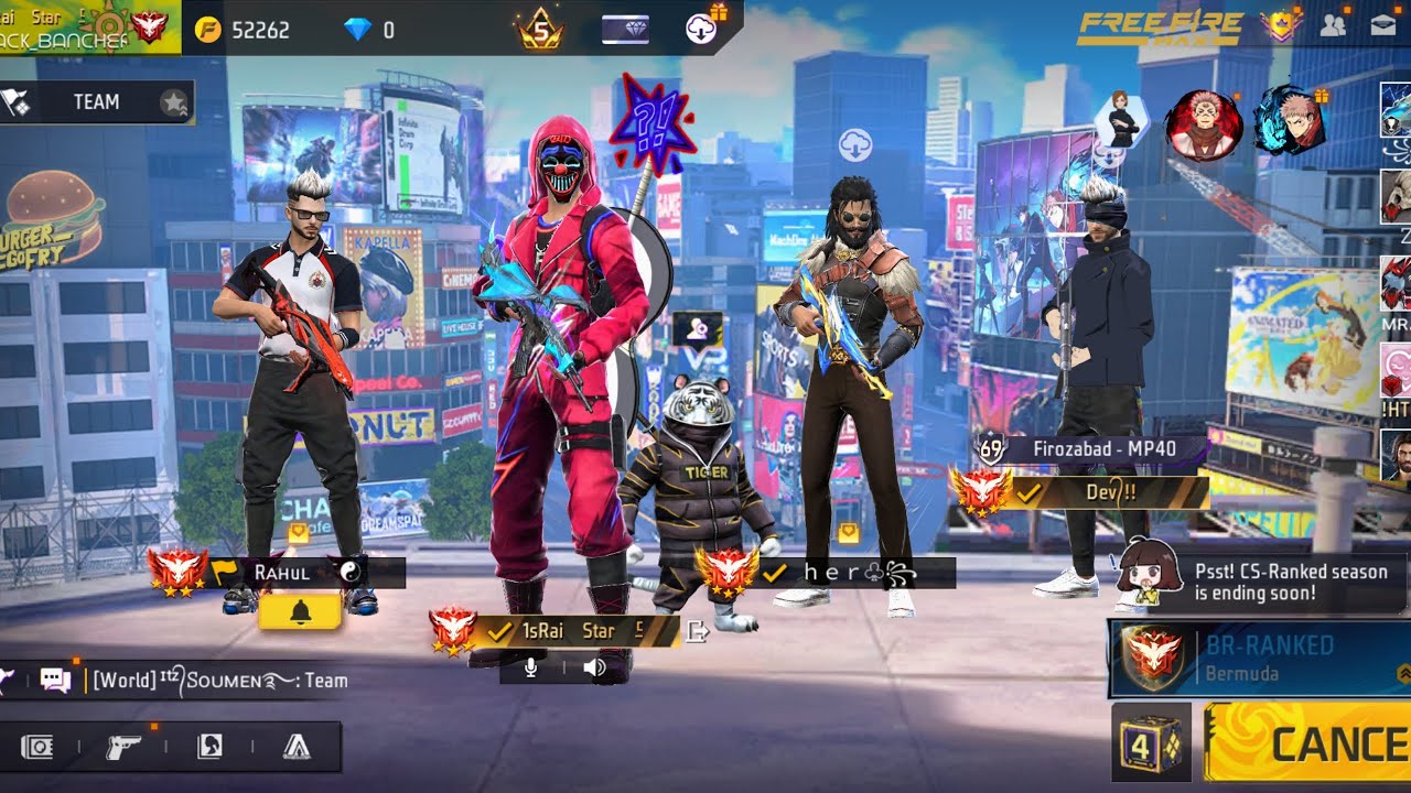 Hacker Lobby 💪 90%Headshot Rate ⚡| Duo Vs Squad Full Gameplay | FREE FIRE