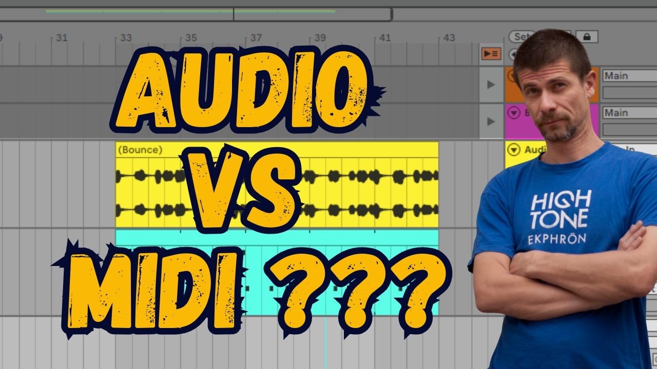 Comprendre la diff&eacute;rence entre piste Audio et MIDI sur Ableton Live