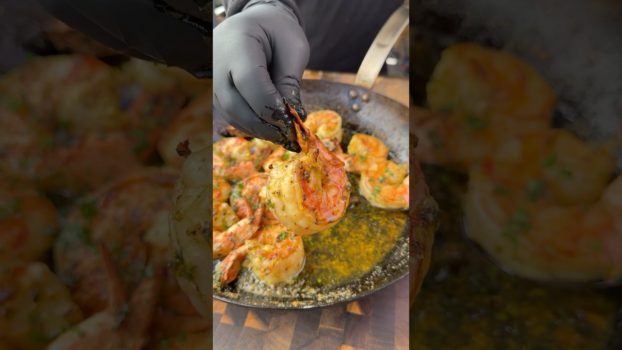 Lemon pepper jumbo shrimp with ​⁠@FireSmokeSociety