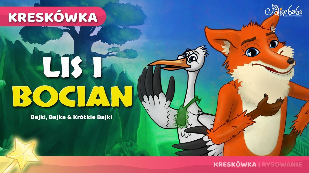 Lis i Bocian | Bajki po Polsku | Bajka i opowiadania na Dobranoc | Kreskówka