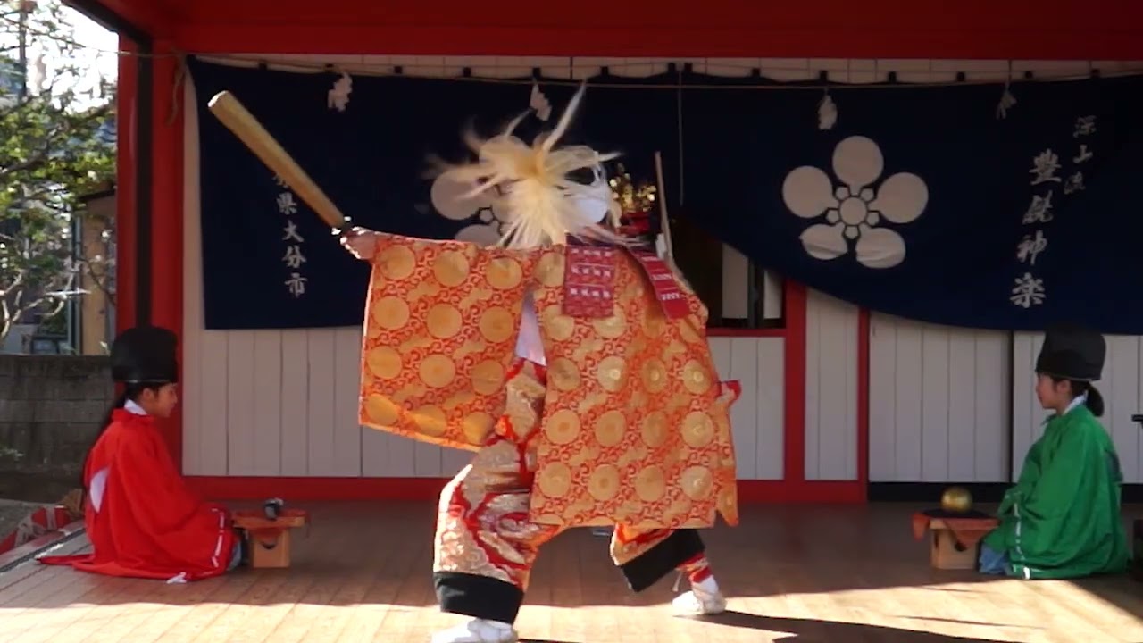 奉納神楽 誓約 豊饒子ども神楽 (於)御櫛形祭礼 若宮八幡社