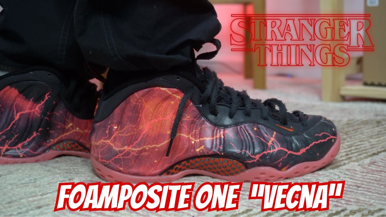 Обзор и фото на ногах кроссовок Nike Air Foamposite One x Stranger Things “Vecna”.