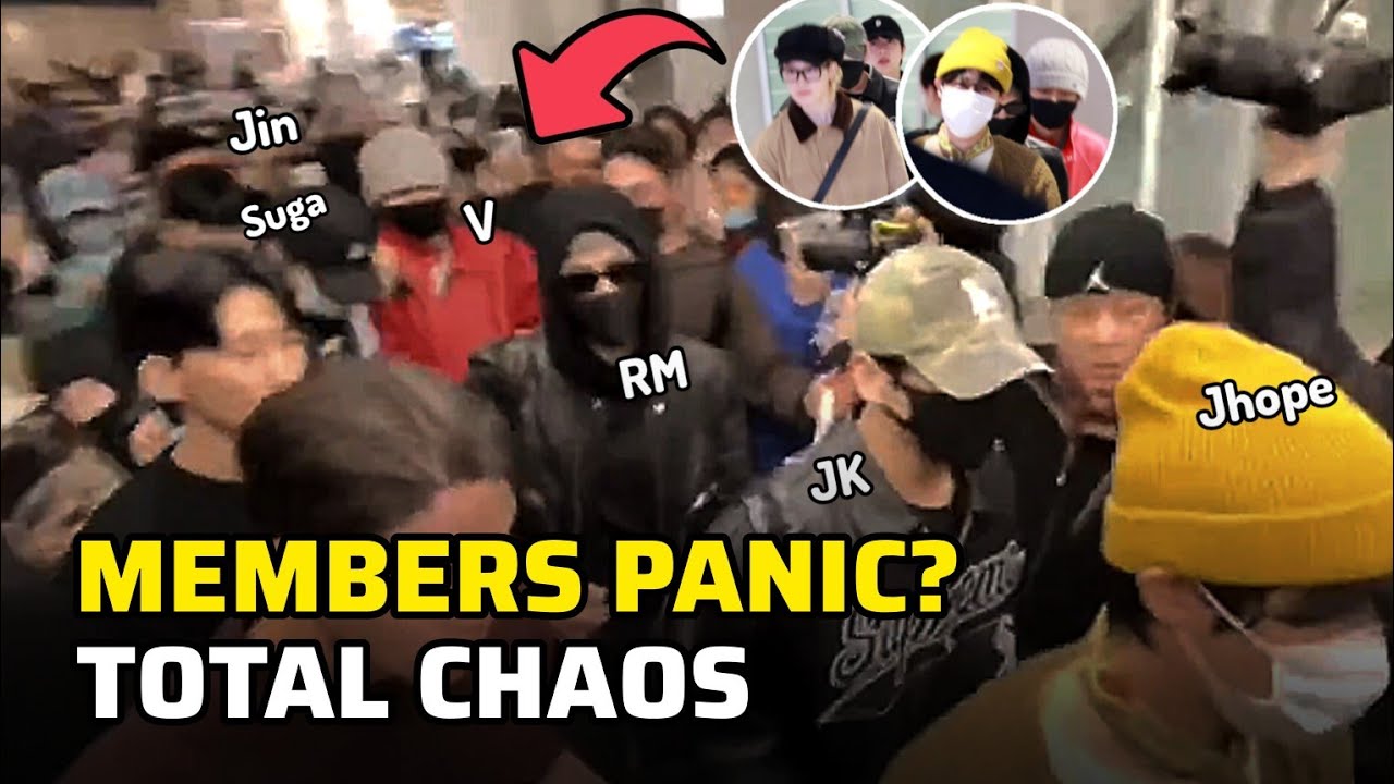 TOTAL CHAOS AT THE AIRPORT?! BTS Surrounded by Massive Crowds After Returning from Lisbon?!