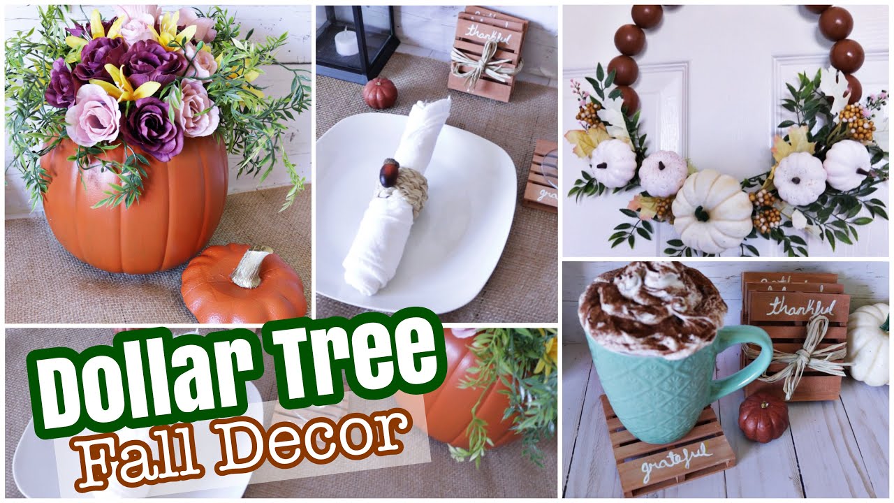 5 DOLLAR TREE DIY Fall Home Decor Crafts