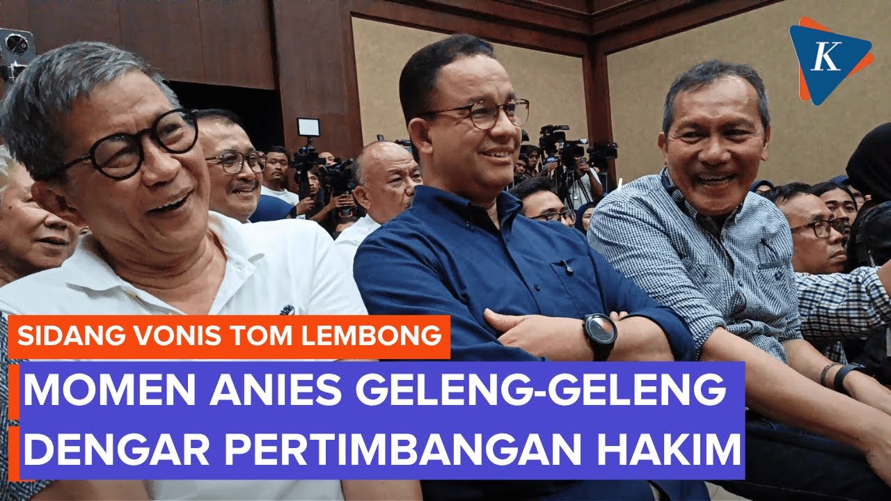Momen Anies Baswedan Geleng-geleng Dengar Ucapan Hakim di Sidang Tom Lembong