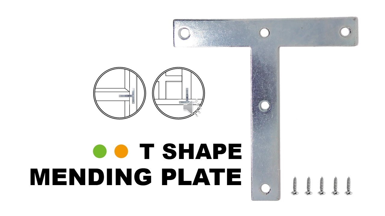 5 Holes Angle Plate Flat T Bracket Braces 5"X5" Mending Plate | HOWTOOL Hardware