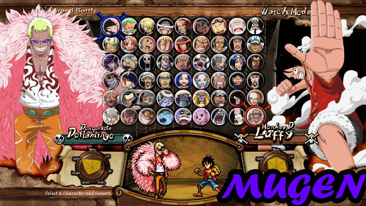 Luffy Vs Doflamingo -One Piece MUGEN Fight Epic