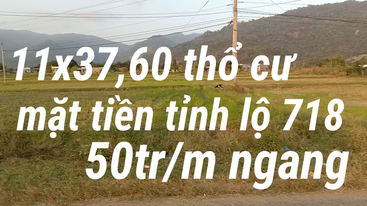 đất mặt tiền tỉnh lộ 718