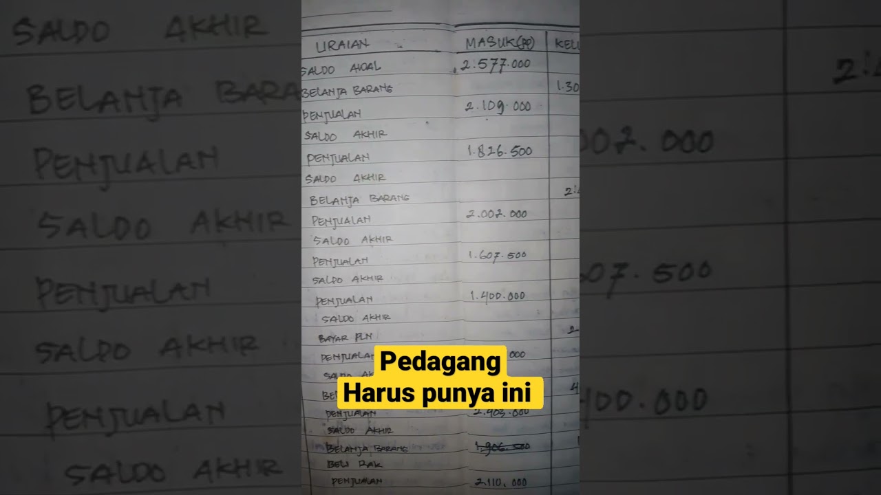 buat pembukuan keuangan sederhana #shorts #keuangan #usaha