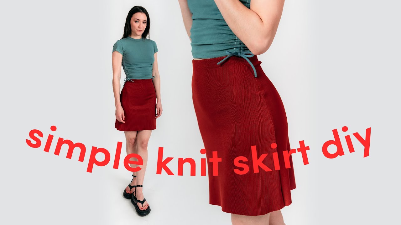 How to sew a simple mini skirt | DIY sewing tutorial
