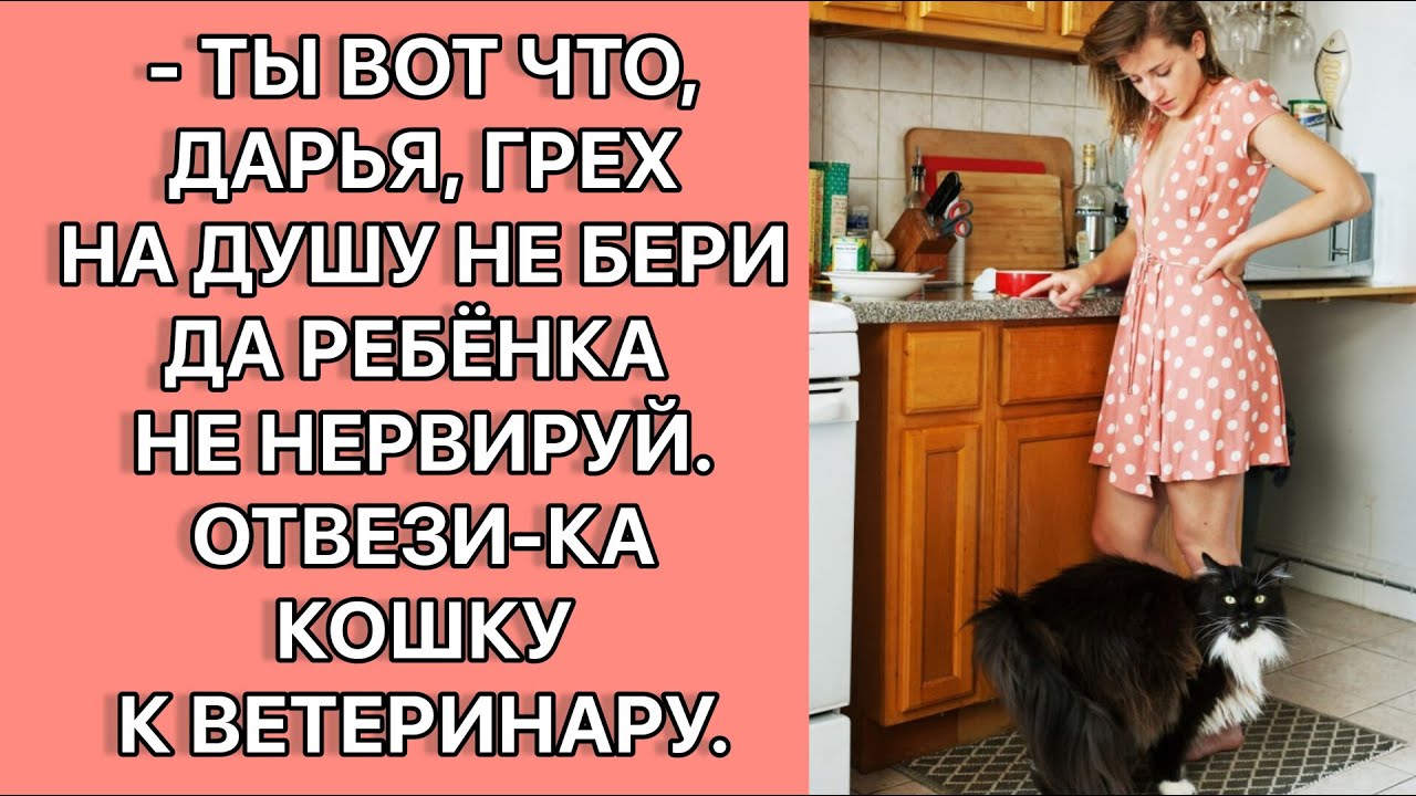 -Ты вот что, Дарья, грех на душу не бери да ребенка не нервируй. Отвези кошку к ветеринару. Истории