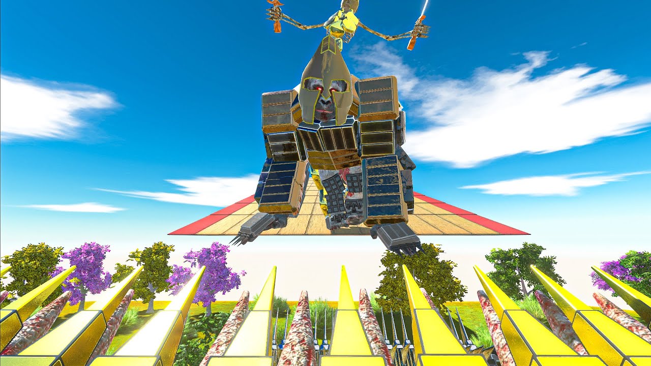 Slide into Spike Traps  - Animal Revolt Battle Simulator