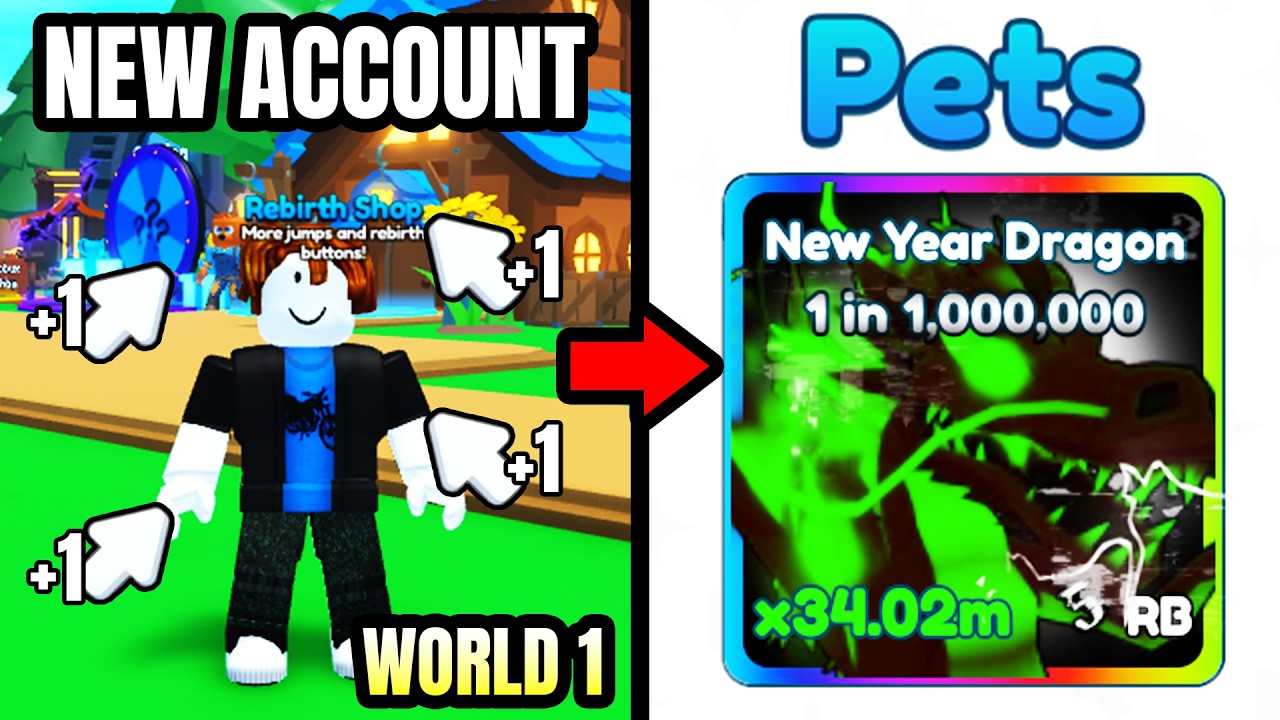 Прохождение первого мира с секретным питомцем «Одна радуга» в Tap Simulator (Roblox)