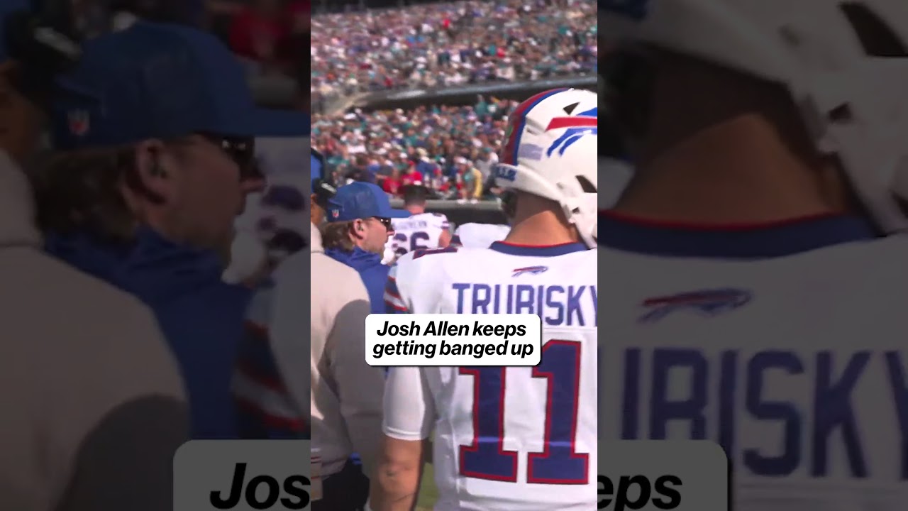 Josh Allen dealing with finger and knee pain 😬 #NFL #Bills #JoshAllen