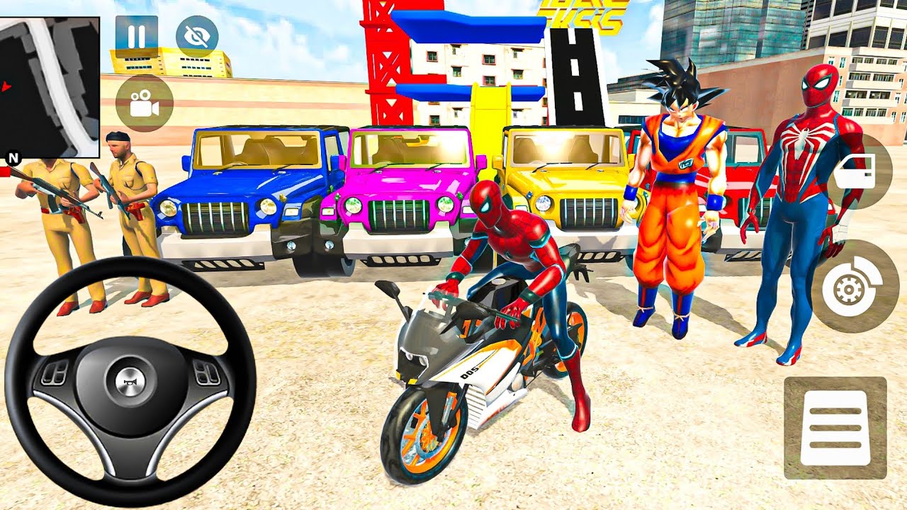 ❄️ Indian Thift Auto Game New Update 🐝 Spiderman & Ironman 🔥 Purchased Monster Cars Showroom Game 🎮