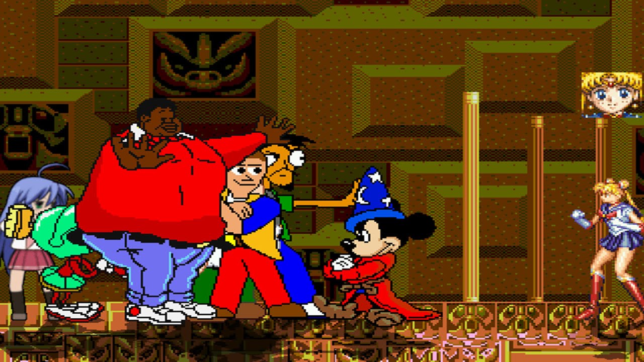 Team Marvin vs Team Mickey Mouse MUGEN Request 4v4 Battle!!!