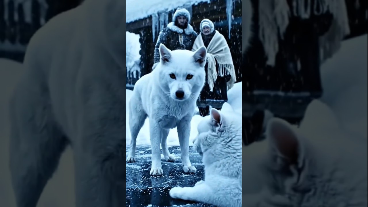 Frozen Rescue Story 🐱❄️🐶 Dog Saves Cat in Russian Winter 