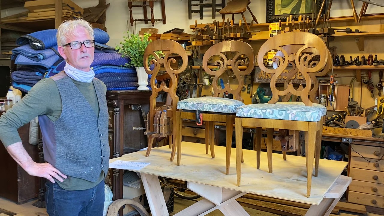 Kipper Acquires Real Biedermeier Chairs with Walnut Veneers And He’s So Excited
