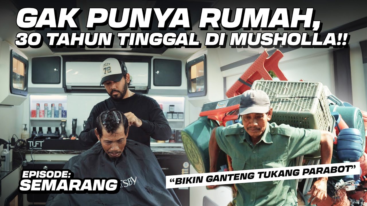 GAK SANGGUP BAYAR TUKANG CUKUR, BAPAK INI BIASA NYUKUR SENDIRI ?! BARBERVAN KELILING EPS 6 !!