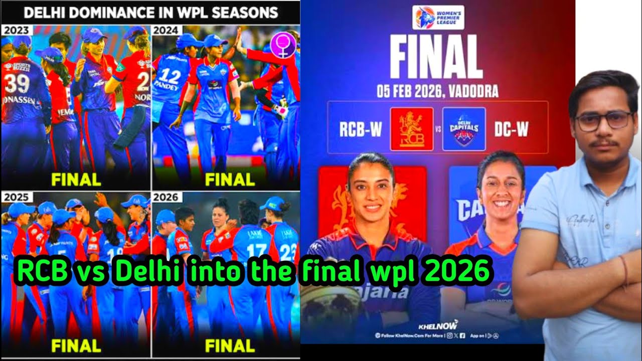 RCB w vs Delhi w into the final wpl 2026 wpl final 2026 ke andar 4 bar Delhi   