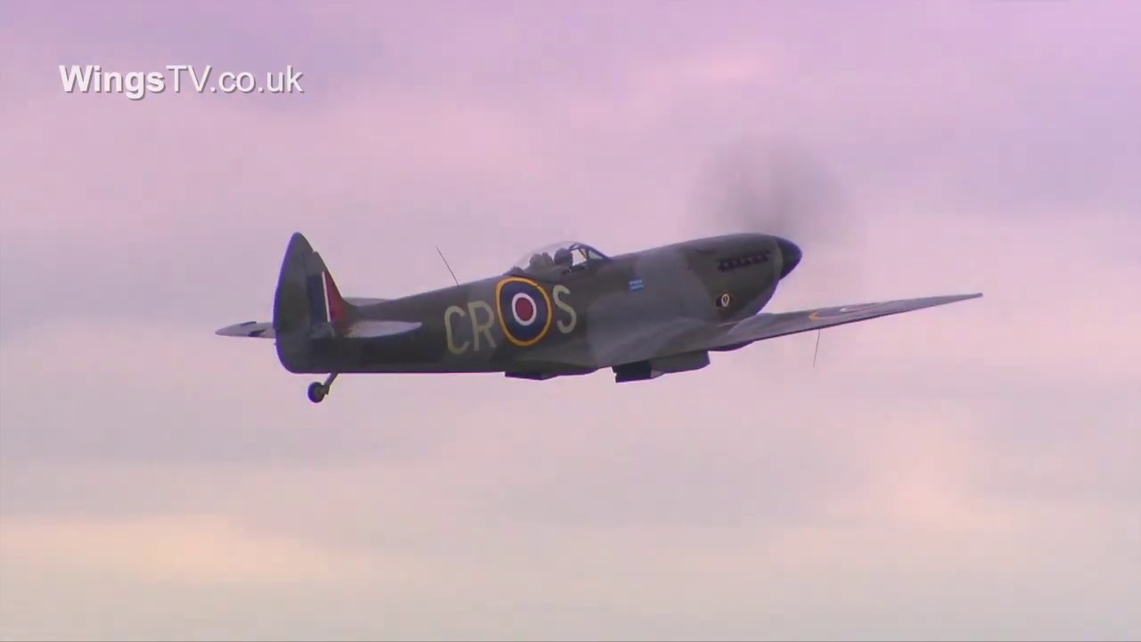 Spitfire display including in-cockpit footage