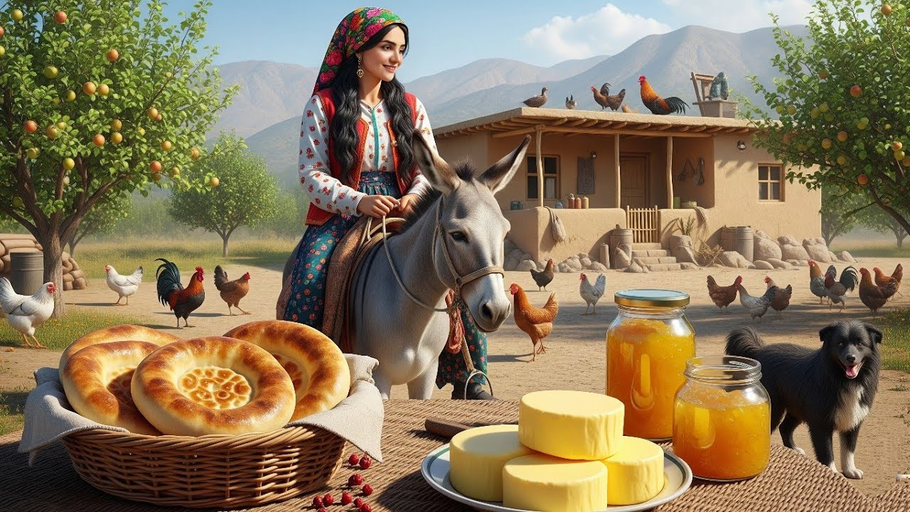 Village Life In Iran: Amazing Cooking & Donkey Riding & Tandoori Bread