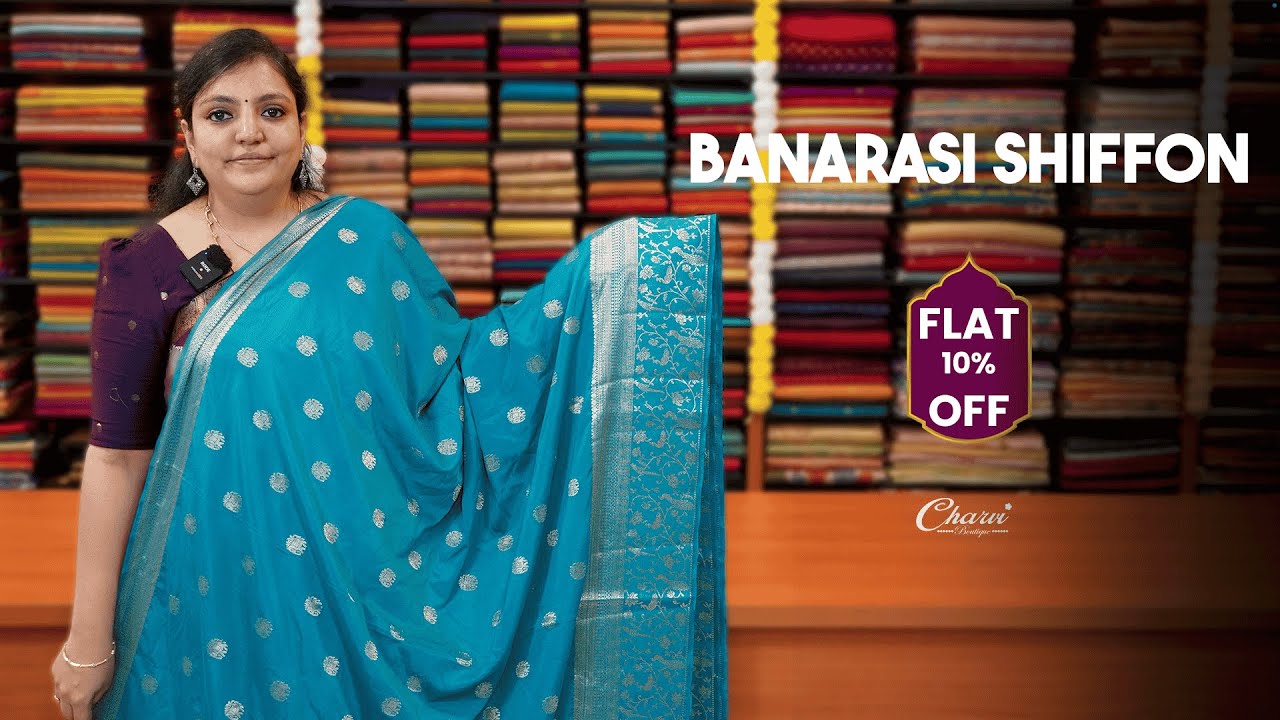 Banarasi Chiffon🥻| Charvi Boutique | WhatsApp 9791903019 & 7358097969