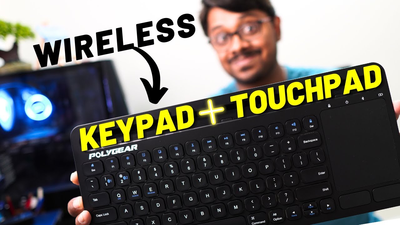 Best Wireless Keyboard with TouchPad ⚡ PolyGear BTX5050 ⚡ For Mac, Windows, Android, iOS