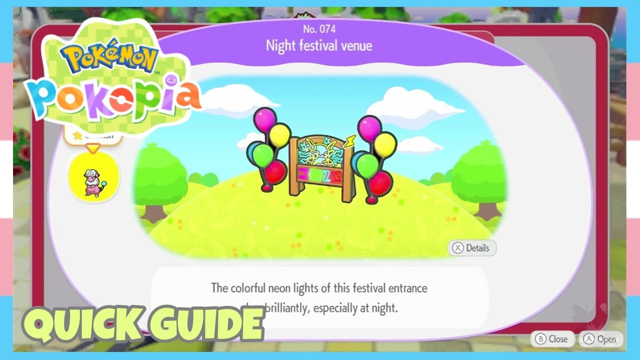 How To Create/Make A Night Festival Venue Habitat In Pokemon Pokopia | Quick Guide