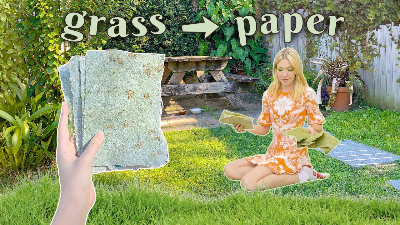 Make Paper from Grass Clippings 🍃