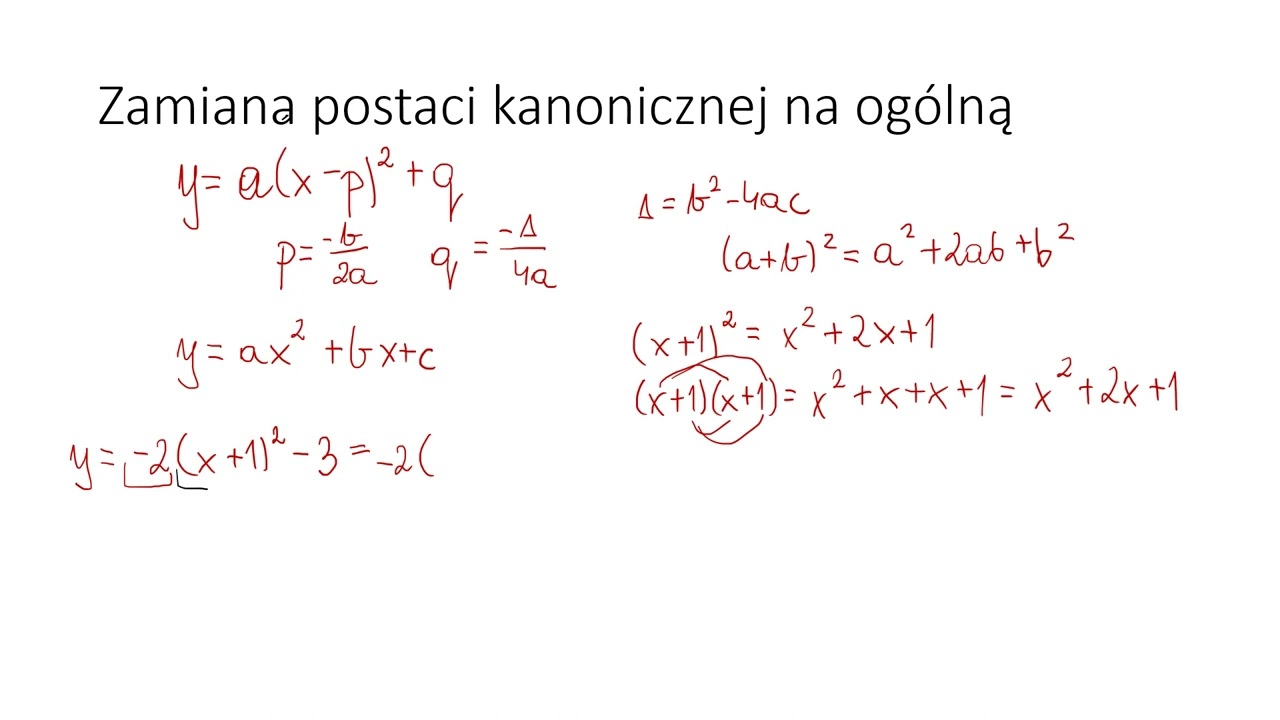 Zamiana postaci kanonicznej na ogólną