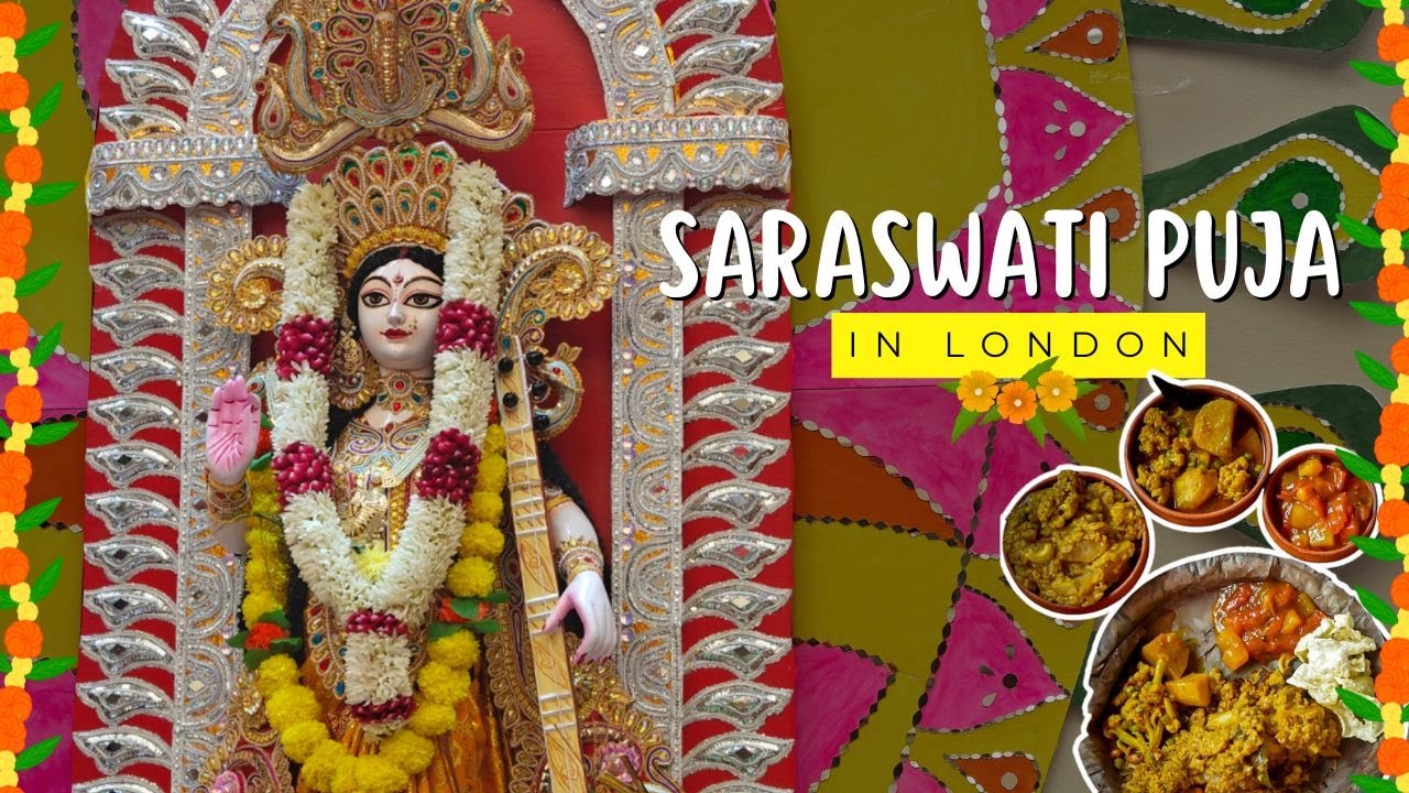 Saraswati Puja in London! Bengali Traditions Away from Home 🇬🇧